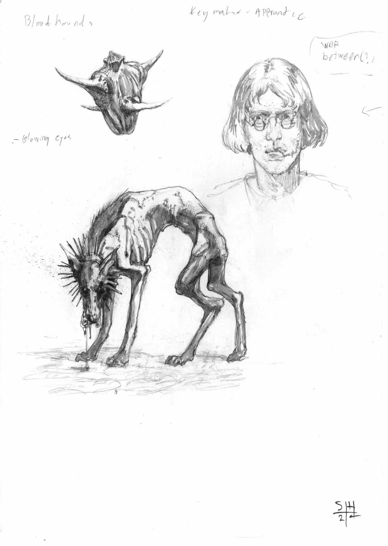 Age of Rot original artwork - rotten guard hound – www.hollow-press.net