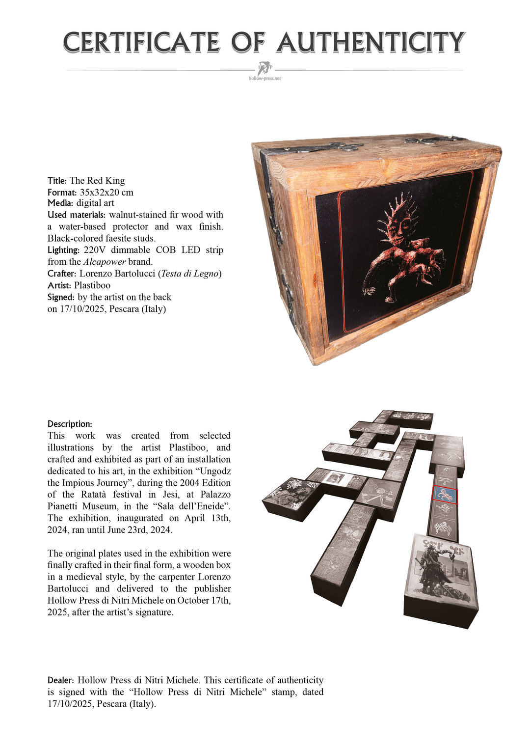 The Red King - wooden box lamp by Plastiboo – www.hollow-press.net