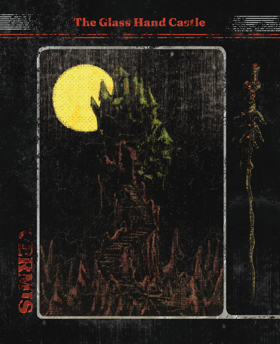 その他 SilkScreenPrint Leather Art BAD CASTLE Glass Hand Castle