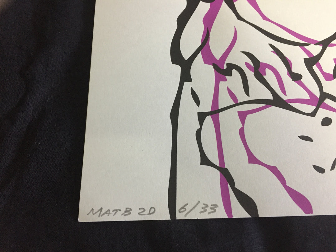 Multiforce Bass - GIANT silkscreen print by Mat Brinkman, SIGNED